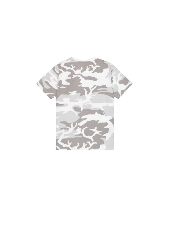Alpha Industries Basic Big Logo Camo T-Shirt Férfi - Póló - Fehér - L