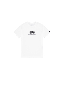 Alpha Industries Basic Big Logo Rubber T-Shirt Férfi - Póló - Fehér - L