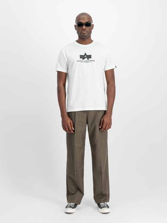 Alpha Industries Basic Big Logo Rubber T-Shirt Férfi - Póló - Fehér - L