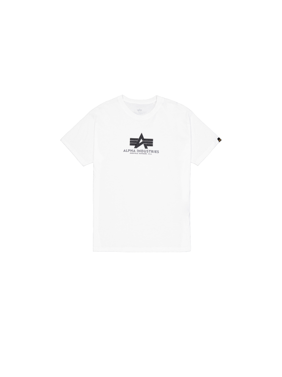 Alpha Industries Basic Big Logo Rubber T-Shirt Férfi - Póló - Fehér - M