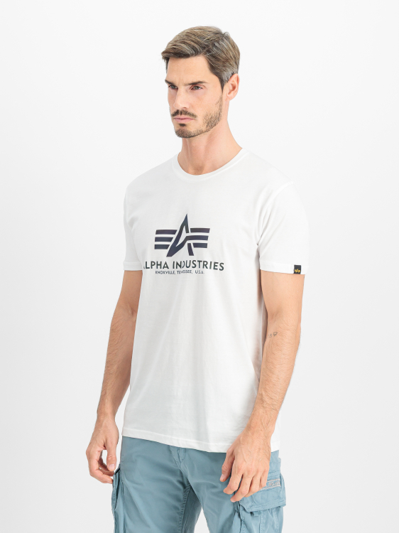 Alpha Industries Basic Big Logo Rainbow Reflective T-Shirt Férfi - Póló - Fehér - M