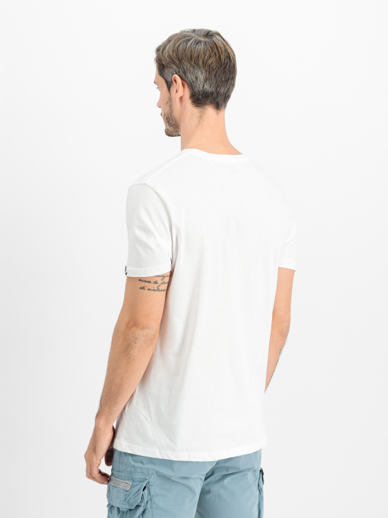 Alpha Industries Basic Big Logo Rainbow Reflective T-Shirt Férfi - Póló - Fehér - M
