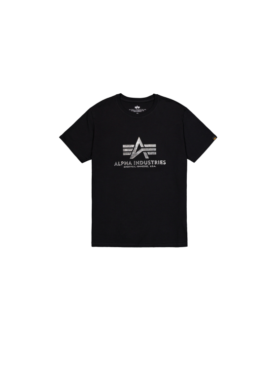 Alpha Industries Basic Big Logo Foil Print T-Shirt Férfi - Póló - Fekete - M