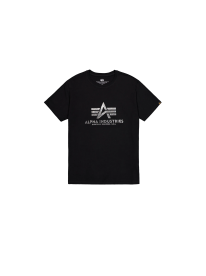 Alpha Industries Basic Big Logo Foil Print T-Shirt Férfi - Póló - Fekete - XL