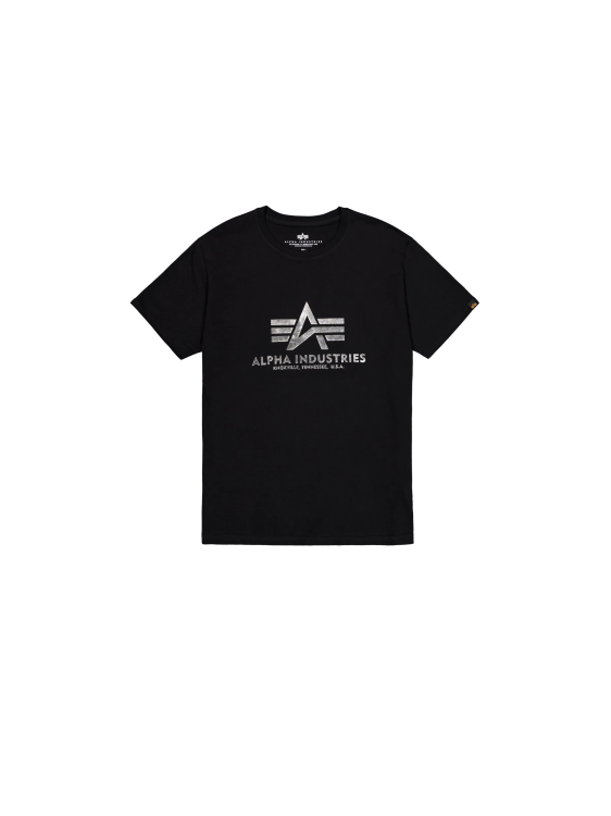 Alpha Industries Basic Big Logo Foil Print T-Shirt Férfi - Póló - Fekete - XL