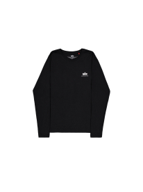 Alpha Industries Basic Small Logo Longsleeve Férfi - Hosszú ujjú póló - Fekete - XL