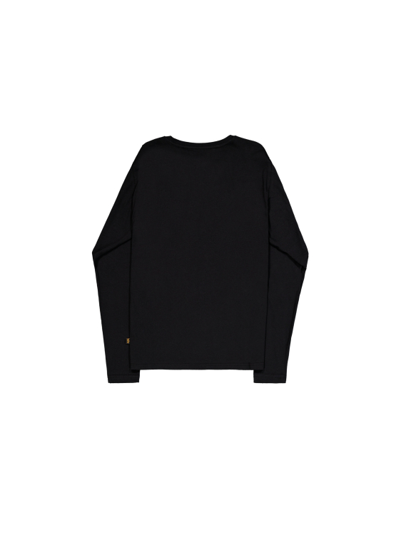 Alpha Industries Basic Small Logo Longsleeve Férfi - Hosszú ujjú póló - Fekete - XL
