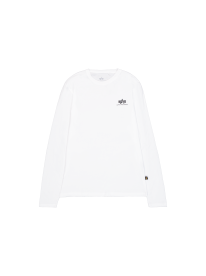 Alpha Industries Basic Small Logo Longsleeve Férfi - Hosszú ujjú póló - Fehér - M