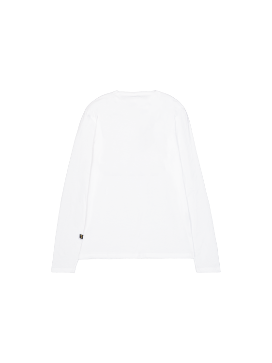 Alpha Industries Basic Small Logo Longsleeve Férfi - Hosszú ujjú póló - Fehér - M