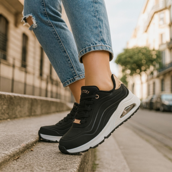 Skechers UNO GEN1 Női - utcai cipő - Fekete - 37,5