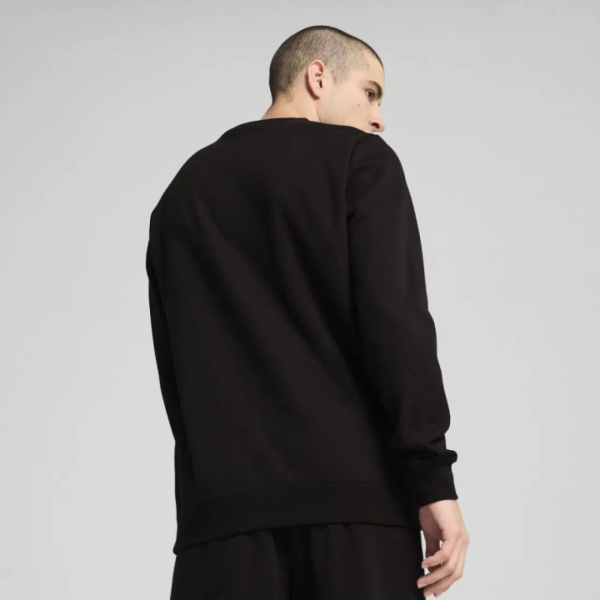 Puma ESS Crew FL Férfi pamut pulóver fekete L