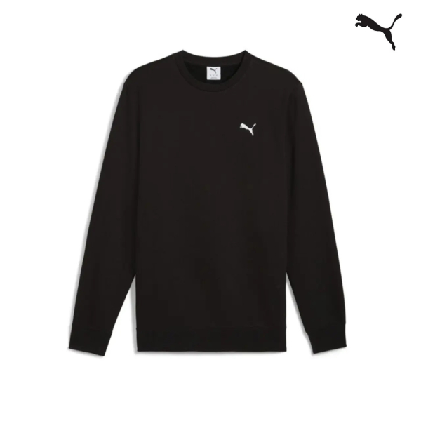 Puma ESS Crew FL Férfi pamut pulóver fekete XXL