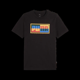 Puma GRAPHICS Puma Box Tee Férfi - Póló - Fekete - M