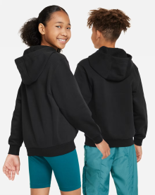 Nike Club Fleece Big Kids Hoo Gyerek - Pulóver - Fekete - L