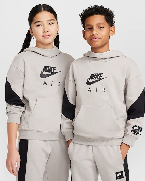Nike Air Big Kids' Fleece Pull Gyerek - Pulóver - Szürke - S