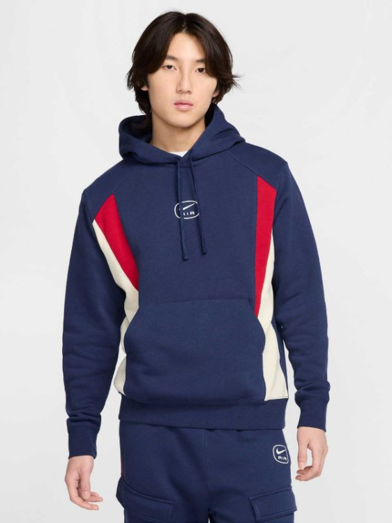 Nike M NSW SW AIR PO HOODY FLC BB Férfi - Pulóver - Kék - M