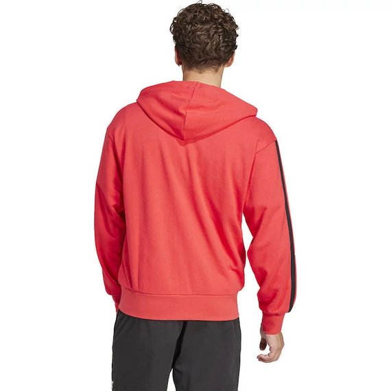 Adidas M 3S FT FZ HD Férfi - Pulóver - Piros - M