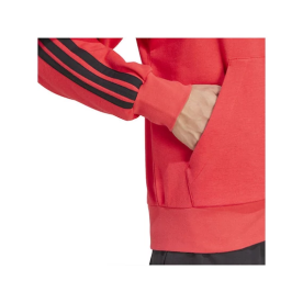 Adidas M 3S FT FZ HD Férfi - Pulóver - Piros - XL