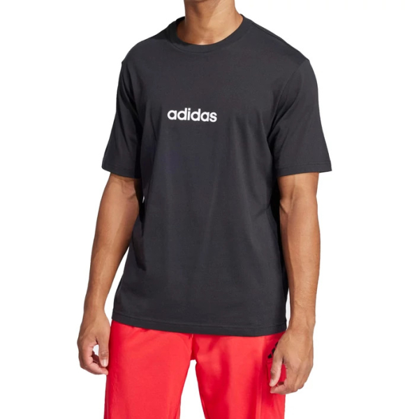 Adidas Essentials Linear Férfi Póló-fekete-XL