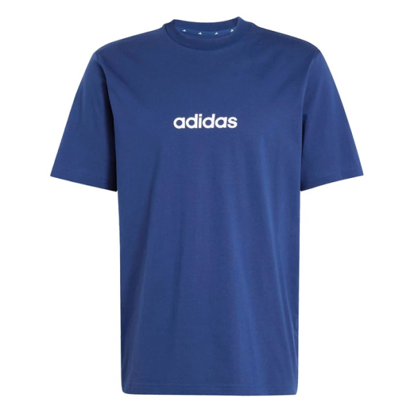 Adidas Essentials Linear Férfi Póló-kék-XL