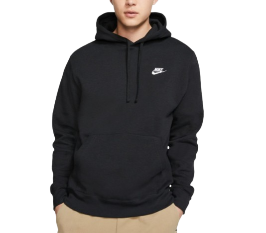 Nike Club Fleece férfi kapucnis pulóver fekete-M
