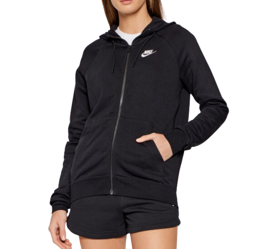 Nike Sportswear Essential női cipzáras pulóver fekete-S